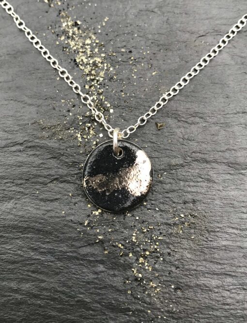 Disc Necklace with Platinum or Copper Detailing - Image 14