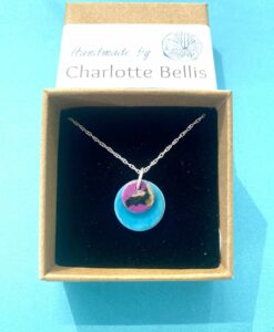 Dainty Double Disc Necklace with Platinum