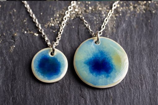 (B) Ocean Glaze Disc Necklace - Image 2