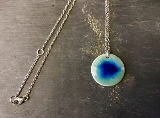 (B) Ocean Glaze Disc Necklace - Image 3