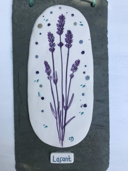Lavender Porcelain Wall Plaque - Image 6
