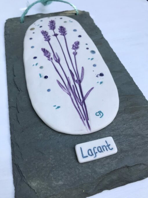 Lavender Porcelain Wall Plaque - Image 2