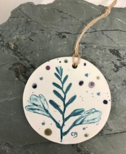 Montbretia- Small Round Plaque