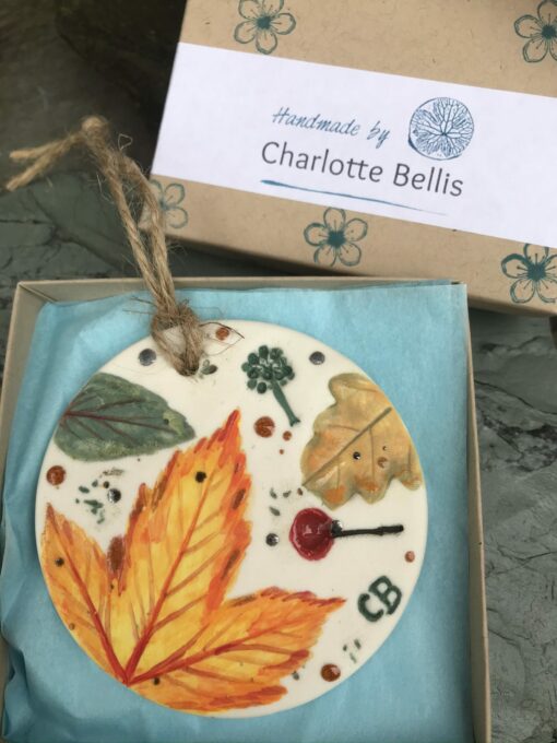 Autumn Leaves -Small Round Plaque - Image 3
