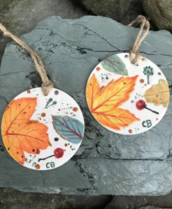 Autumn Leaves -Small Round Plaque