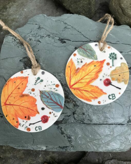 Autumn Leaves -Small Round Plaque