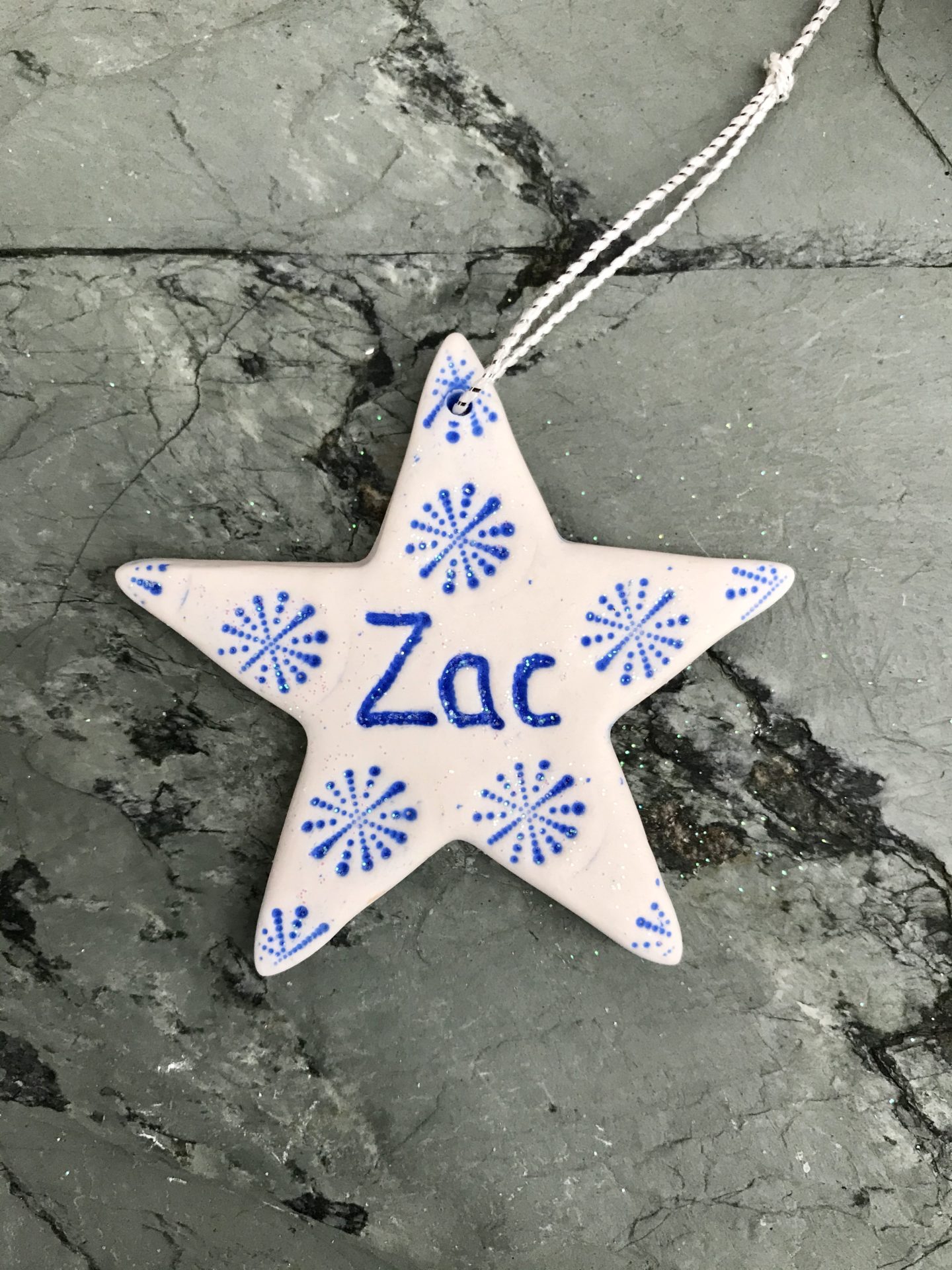 Christmas Decoration – Personalised Star – Charlotte Bellis Christmas Decoration – Personalised Star – Charlotte Bellis