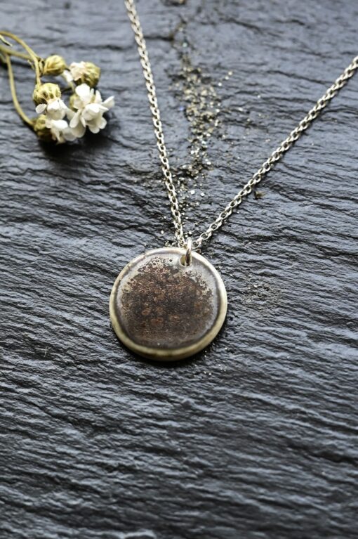 Metallic Glaze Disc Necklace - Image 4