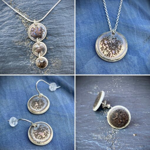 Metallic Disc Earrings - Image 4