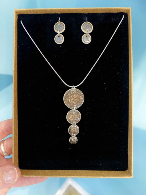 Metallic Disc Necklace - Image 2