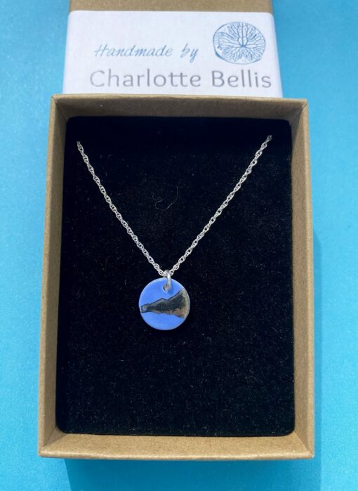 Dainty Disc Necklace with Platinum or Copper Detailing - Image 4