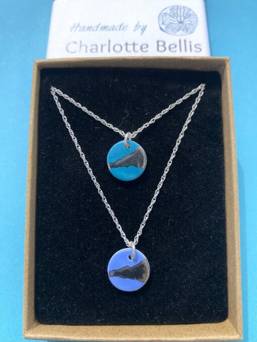 Dainty Disc Necklace with Platinum or Copper Detailing - Image 6