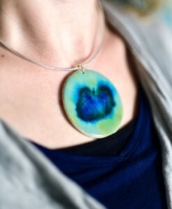 Ocean Glaze Large Disc Necklace
