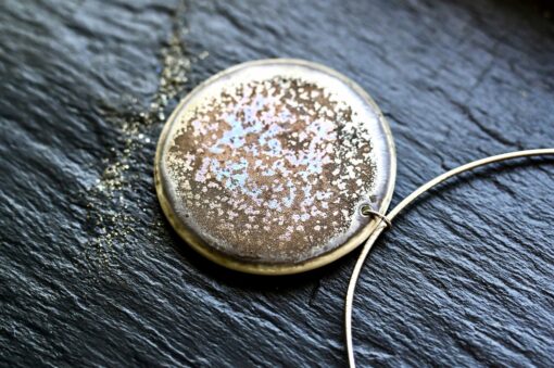 Metallic Large Disc Necklace - Image 3