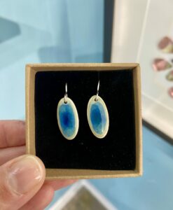 (A) Ocean Glaze Oval Earrings