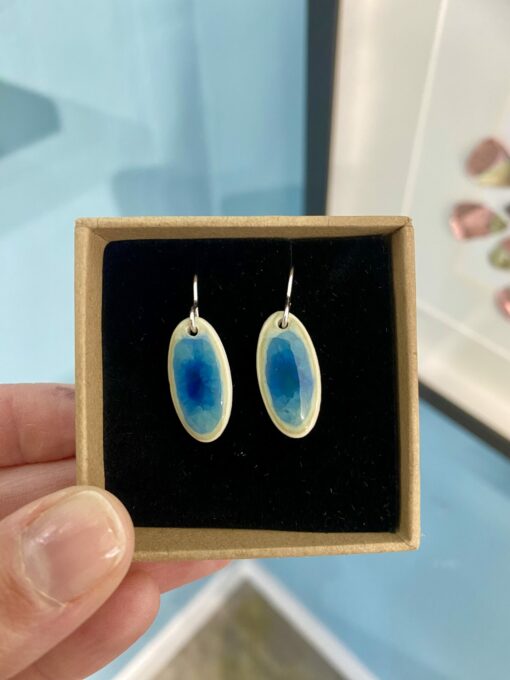(A) Ocean Glaze Oval Earrings
