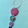 Coloured Disc Necklace with Platinum