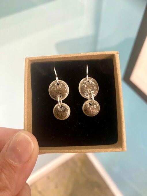 Metallic Disc Earrings - Image 3