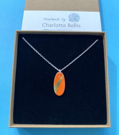 Oval Necklace with 24ct Gold Detailing - Image 6