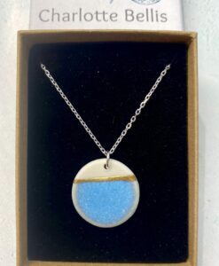 Sea Breeze Disc Necklace with 24ct Gold Detailing