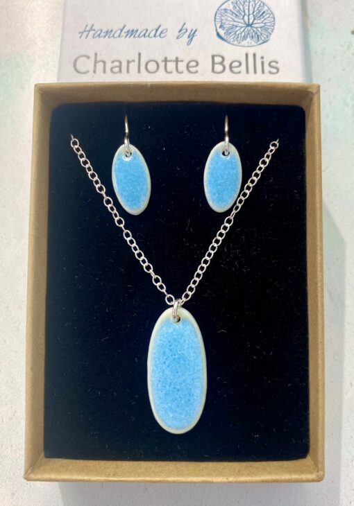 (N) Sea Breeze Glaze Oval Earrings - Image 2