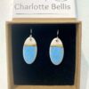 Sea Breeze Oval Earrings with 24ct Gold Detailing