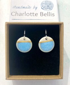 Sea Breeze Disc Earrings with 24ct Gold Detailing