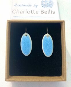 (N) Sea Breeze Glaze Oval Earrings