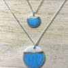 Sea Breeze Disc Necklace with 24ct Gold Detailing