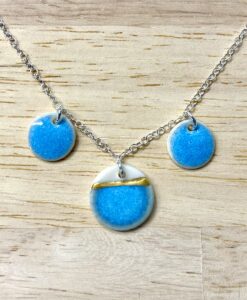 Sea Breeze Necklace with 24ct Gold Detailing