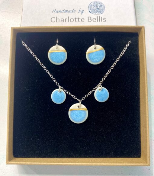 Sea Breeze Necklace with 24ct Gold Detailing - Image 2