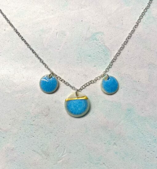 Sea Breeze Necklace with 24ct Gold Detailing - Image 3